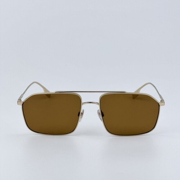 Burberry Men BRAND NEW Sunglasses Gold Brown Polarized Rectangular BE3130 110983 - Picture 4 of 9
